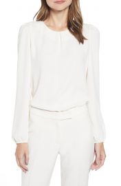 Anne Klein Puff Shoulder Long Sleeve Blouse   Nordstrom at Nordstrom